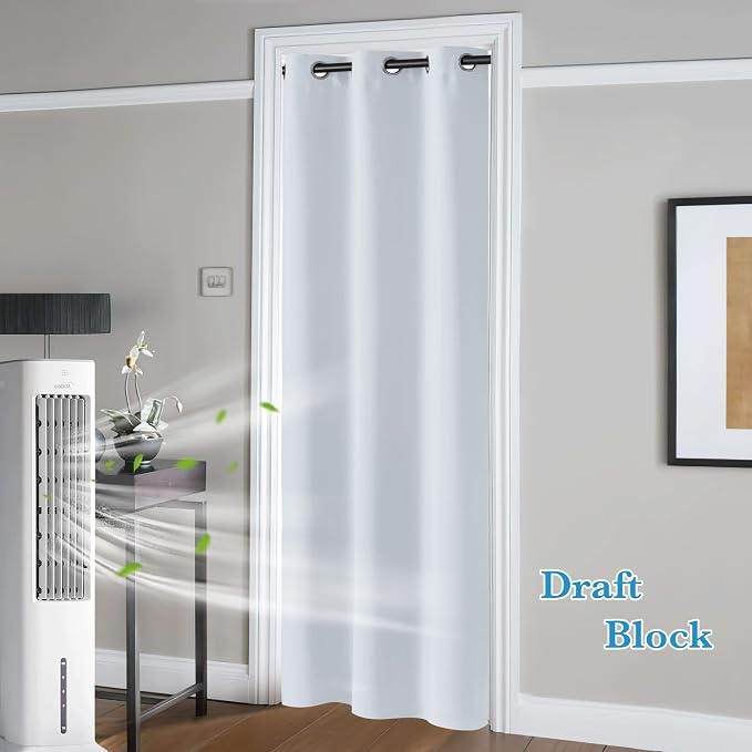 RYB Home Blackout Curtains Thermal Insulating Privacy Temporary Door Curtains - Image 3