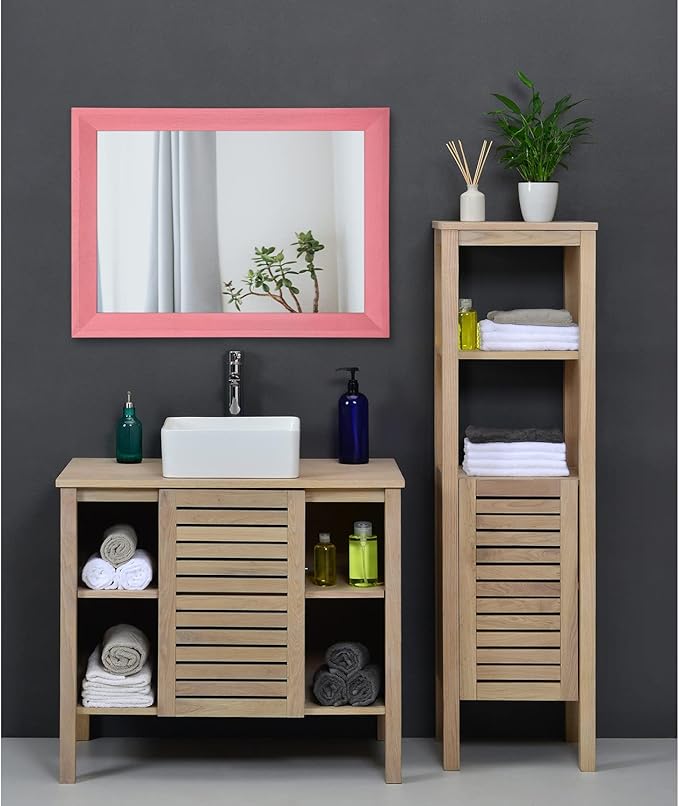 AAZZKANG Rectangle Mirror with Wood Frame Modern Farmhouse Wall Mirrors Decor - Image 6