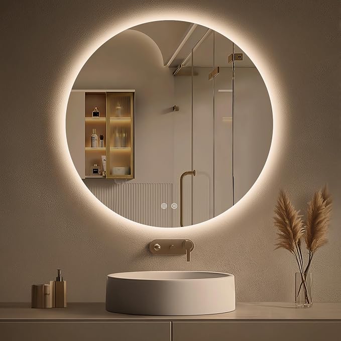 LOVESPEJO 30 Inch Round Backlit Bathroom Mirror - Image 9