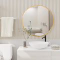 HARRITPURE Round Mirror 19.6" Gold Wall Mounted Circle Mirror by HARRITPUREHome