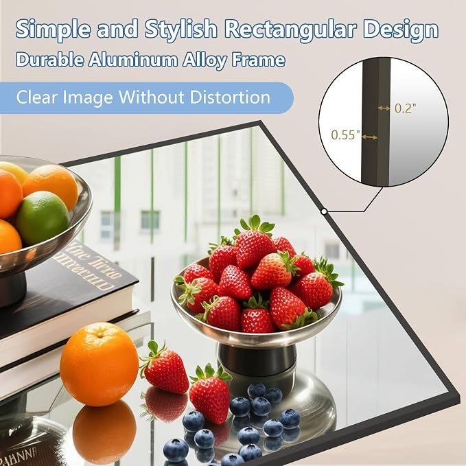 Large Mirror Full Length 72"X44", Oversized Floor Mirror - Image 4