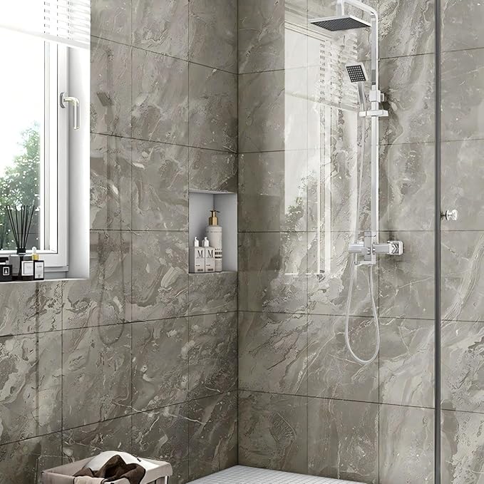 Chejiaye 10pcs Marble Peel and Stick Backsplash Waterproof Washroom Wall Panels - Image 3