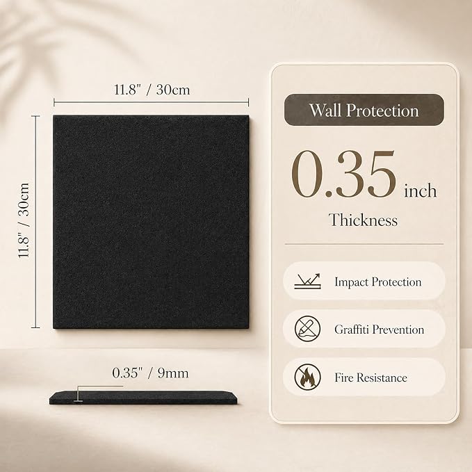 Large Cork Boards for Walls – 48" x 36" Self Adhesive Felt Wall Tiles - Image 2