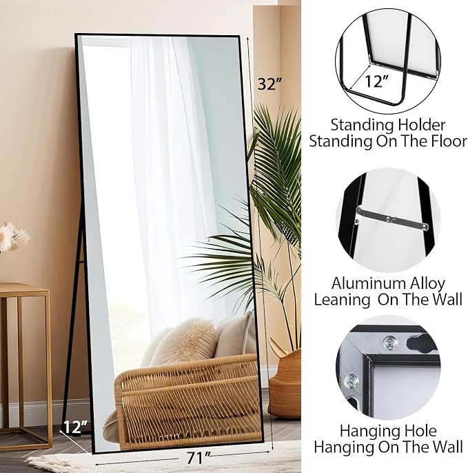 Beauty4U 71" x 32" Full Length Mirror - Image 2