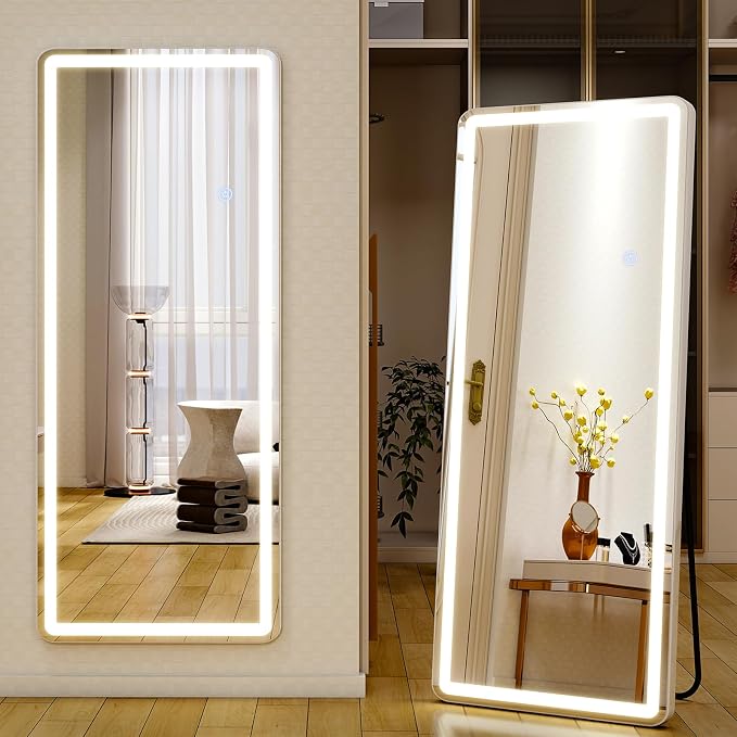 56"x21" LED Full Length Mirror – Standing Floor Body Mirror - Image 2