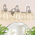 3-Light Bathroom Light Fixtures, Brushed Nickel Wall Lights by Meybiok