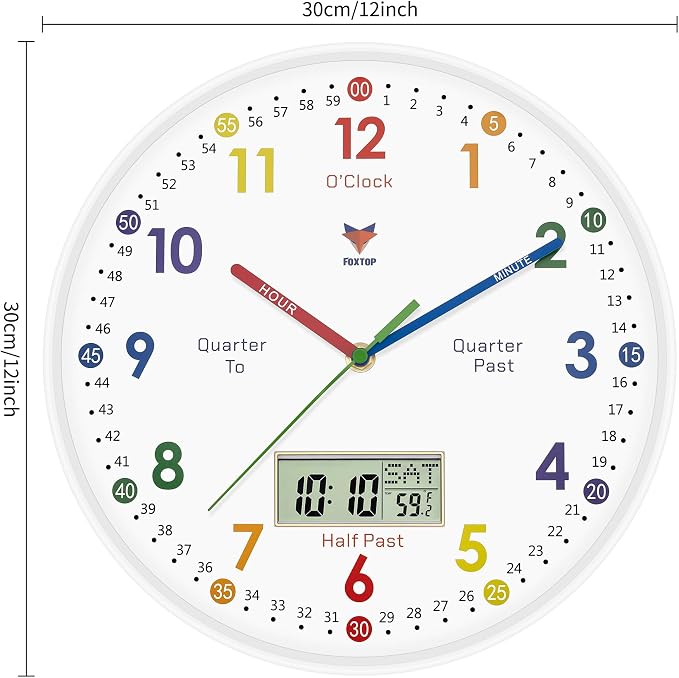 Foxtop Digital and Analog Learning Clock - Image 7