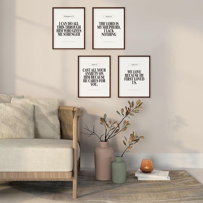 Locomiss Black and White Christian Wall Art Decor Posters, Modern Bible Verse - Image 5