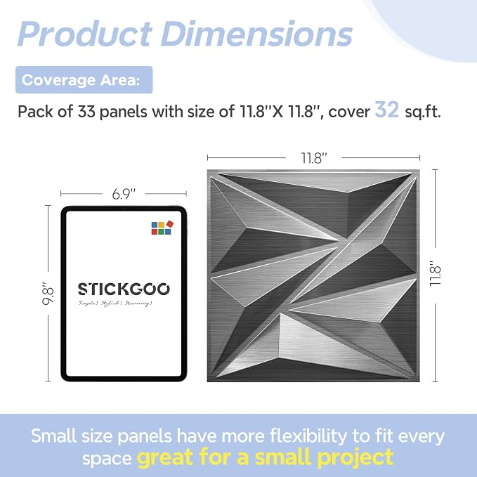 STICKGOO 33 Pack 3D Wall Panels - Image 6