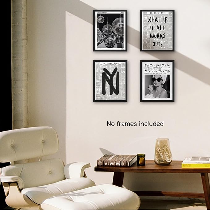 NaZaUK Trendy Preppy New Yorkers Poster Decor, Funky Aesthetic Wall Art Prints - Image 3