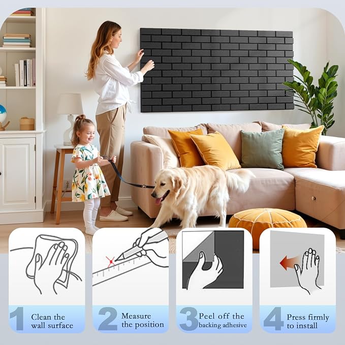 12Pack Acoustic Panels, Decorative Sound Dampening Wall Panels - Image 6