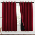 NICETOWN Full Shade Curtain Panels, 70 x 72 inch, Burgundy Red, Pair of Energy by NICETOWN