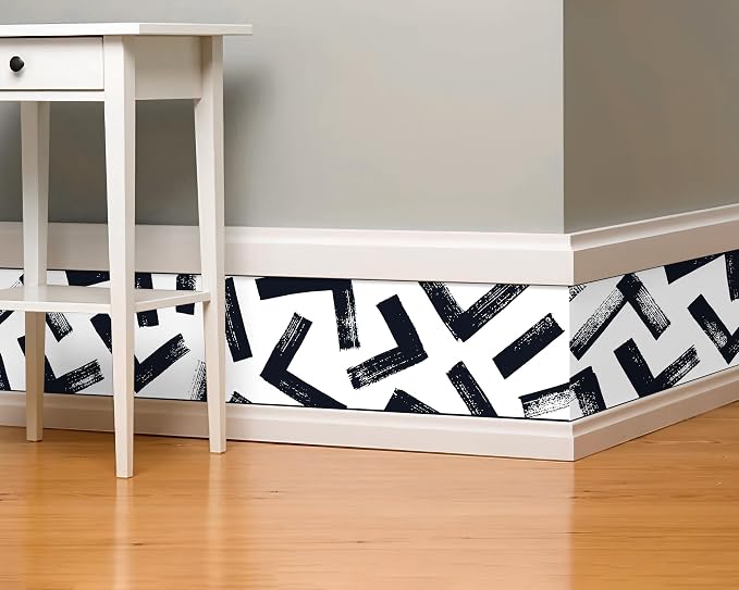 FLFK Black and White Design Wallpaper Border - Image 3