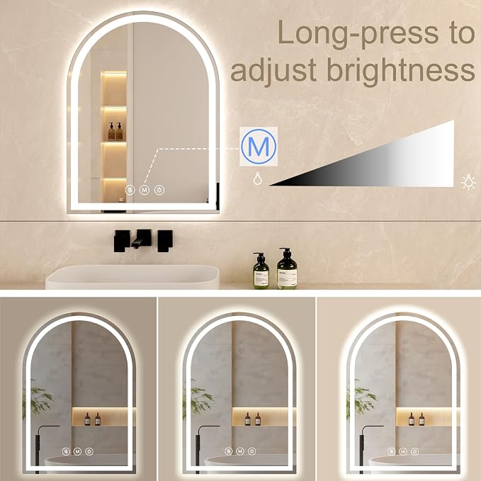 Arched LED Bathroom Mirrors - Image 3