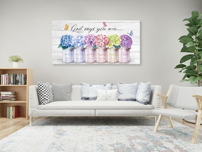 Cao Gen Decor ArtH43062 Inspirational Bible Verse Wall Art: God Says You Are - Image 4