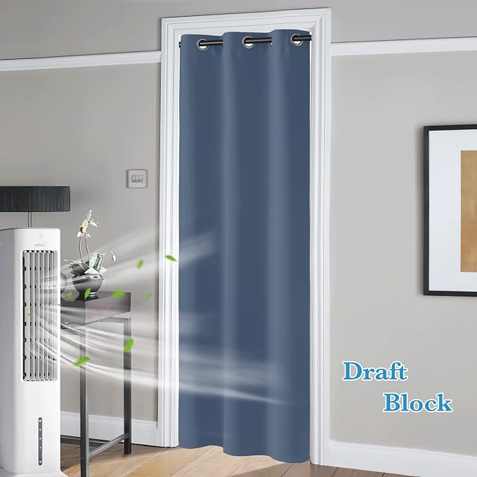 RYB Home Blackout Curtains Thermal Insulating Privacy Temporary Door Curtains - Image 2