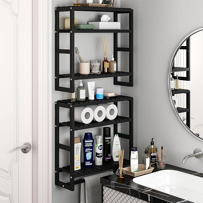 Galood Over The Toilet Storage Bathroom Shelves Wall Mounted 3 Tier Space Saver - Image 4