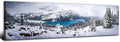 Snow Mountain Canvas Wall Art White Clouds Misty Forest Landscape Prints by AREBOLOLLC