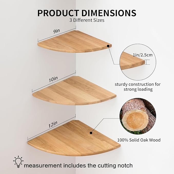 Floating Corner Shelves, Living Room - Image 2