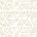Peel and Stick Wallpaper Boho Wallpaper 17.3" x 393" Geometric Beige and White by Fiula