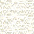 Peel and Stick Wallpaper Boho Wall Paper Geometric Beige and White Contact by Fiula