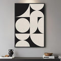 Framed Black and White Abstract Wall Art, Large Modern Canvas Prints Paintings by Cuspin