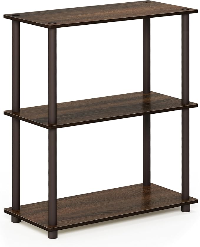 Furinno TURN-N-TUBE Storage Shelves, 3-Tier Book Shelf, Corner Shelf, Toolless by Furinno-FitsYourSpaceFitsYourBudget