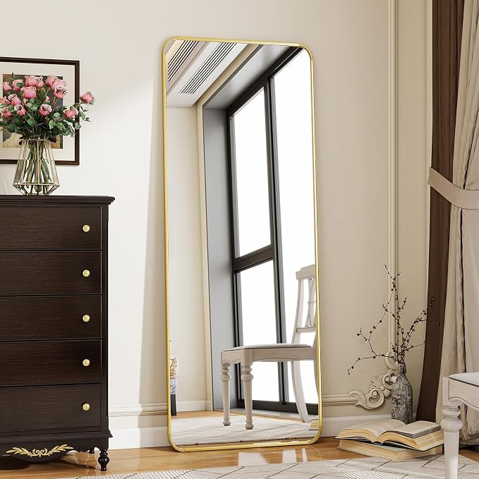 BEAUTYPEAK Gold Full Length Mirror, Suitable by BEAUTYPEAK