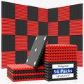 56 Pack Acoustic Foam Panels |1 "x12 "x12" Rapid Recovery Acoustic Wall Panels by Temgcuam