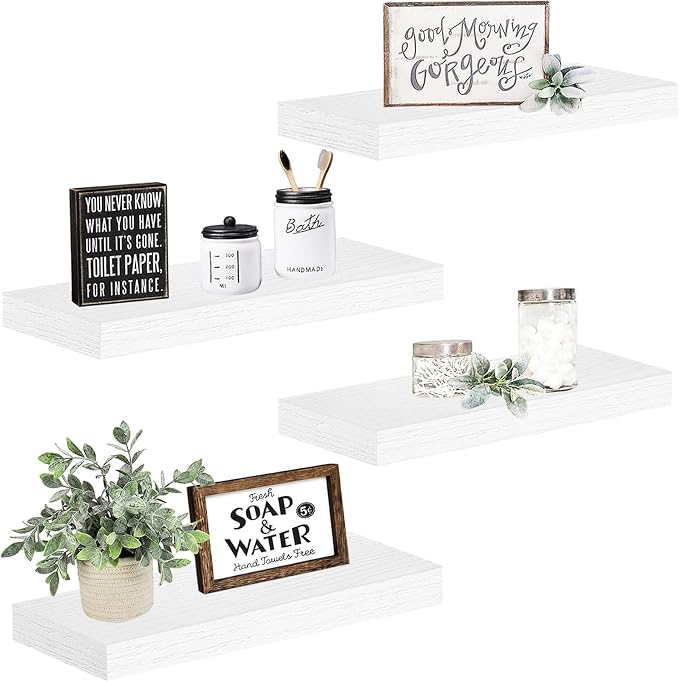 QEEIG Floating Shelves for Wall Bathroom Shelf Bedroom Kitchen Living Room - Image 9