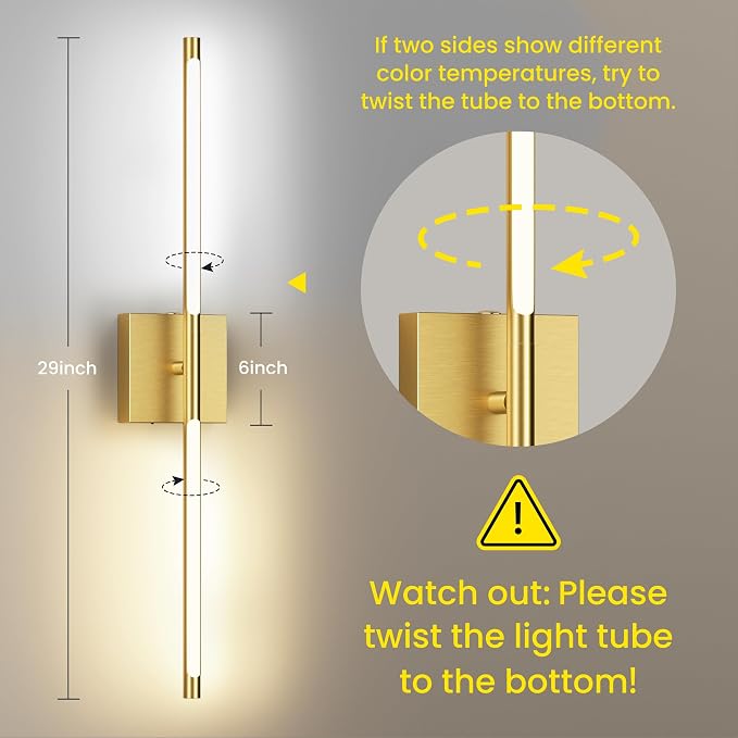 Battery Operated Wall Sconces Set of Two, 10000mAh Rechargeable Wall Lights - Image 2