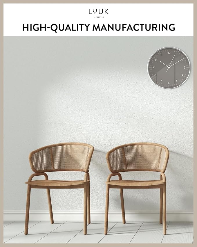 LUUK LIFESTYLE Silent Quartz Wall Clock, Nordic and Minimalist Design, Interior - Image 4