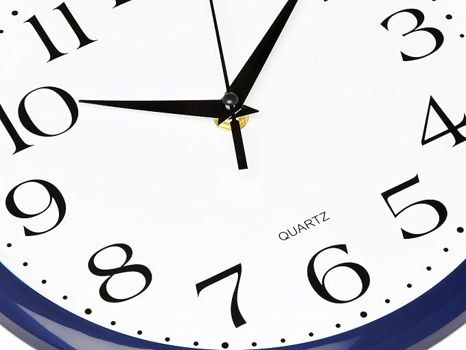 Bernhard Products Navy Wall Clock Silent Non Ticking - Image 4