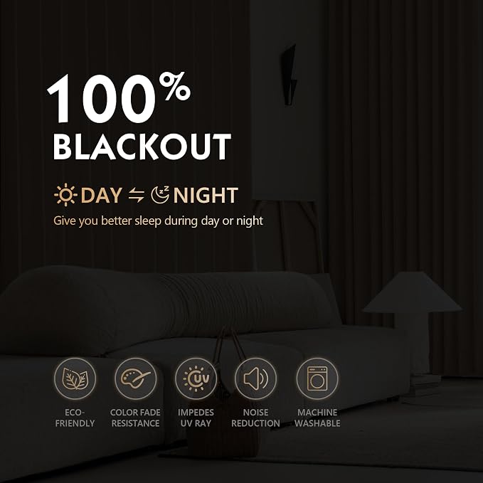 FMFUNCTEX 100% Blackout Curtains - Image 4