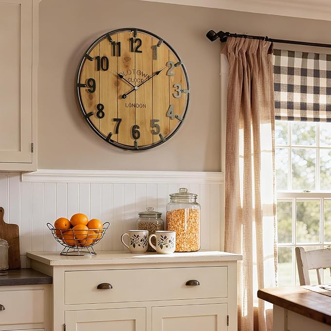 Vantic Farmhouse 30 Inch Extra Large Decorative Wall Clock - Image 6