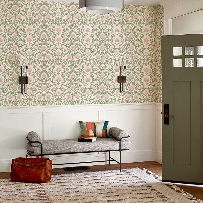 YXTII Floral Wallpaper Peel and Stick 236.2" × 17.3" - Image 5