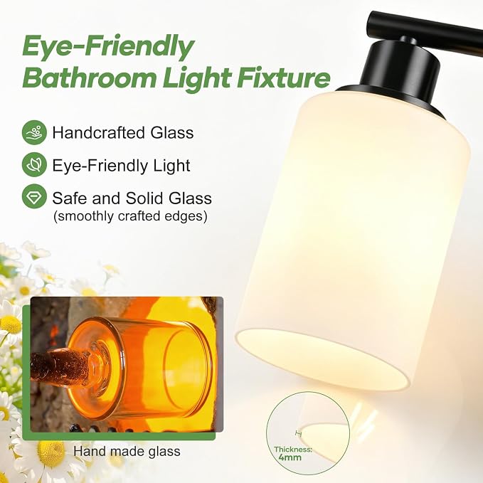 Zarbitta 6-Light Bathroom Light Fixtures, Bathroom Wall Lamp, - Image 3