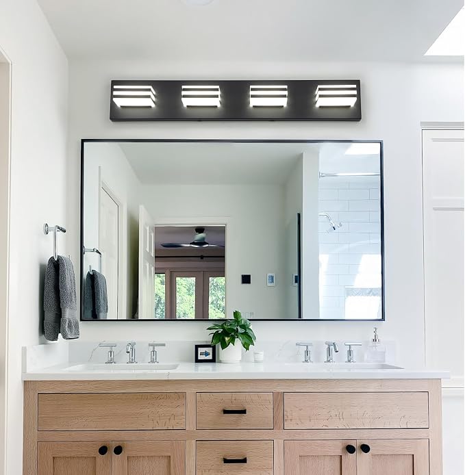 Black Bathroom Light Fixtures 24W Wall Light - Image 6