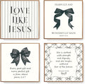 LARTSFRO Coquette Black Bow Jesus Wall Art Decor Posters, Inspirational Bible by Unknown
