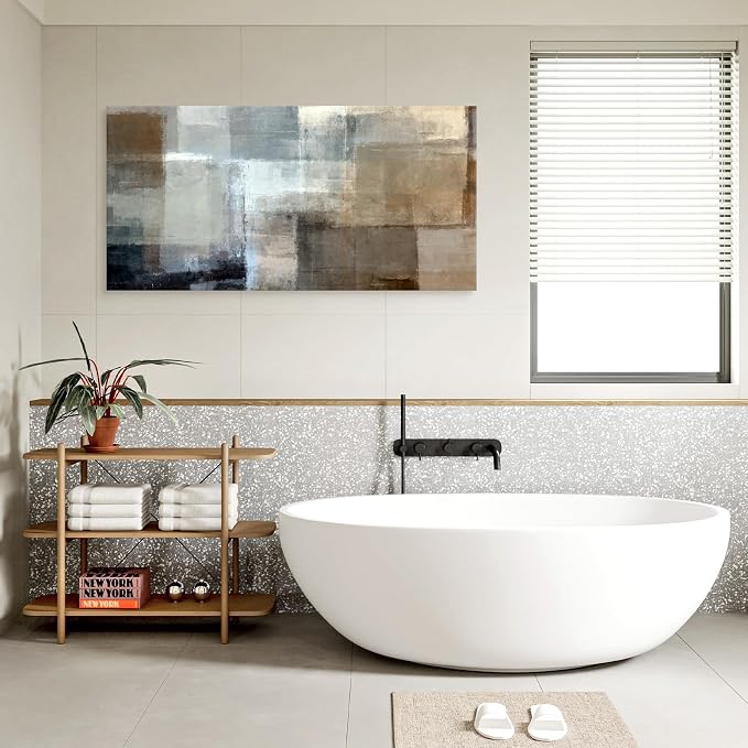 Baisuart A61298 Canvas Prints Abstract Wall Art Print Paintings Grey and Brown - Image 9