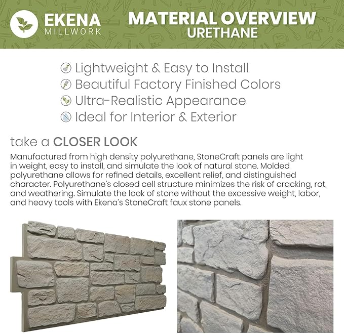EverStone Aged Brick Faux Brick Panel, 46 7/8"W x 27"H x 1 1/4"D, Burnished Red - Image 14