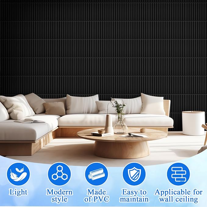 Nuanchu 32 Pcs 3D Wall Panels for Interior Wall Decor, 32 Sq. ft Coverage - Image 5