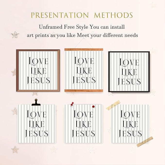 LARTSFRO Coquette Black Bow Jesus Wall Art Decor Posters, Inspirational Bible - Image 4