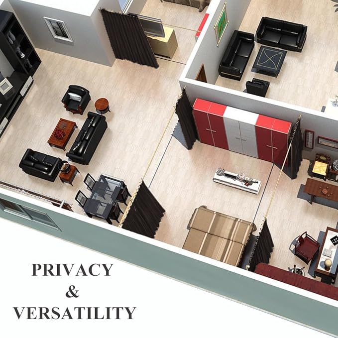 NICETOWN Room Dividers Curtain Screen Partitions, Patio Sliding Door Curtain - Image 6