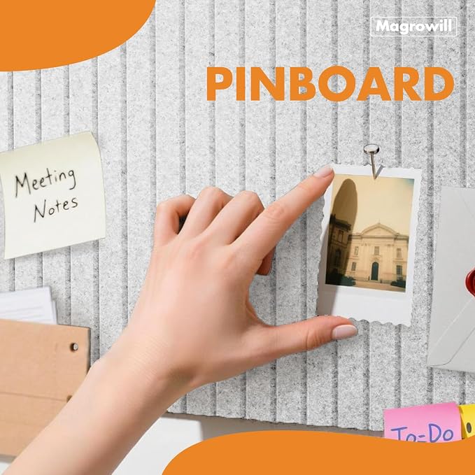 Cork Board Tiles for Wall with Push Pins, Removable 36" x 24" Slat Bulletin - Image 6