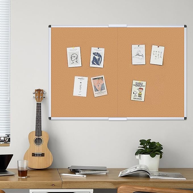 VIZ-PRO Cork Bulletin Board/Foldable Noticeboard, 48 X 36 Inches - Image 6