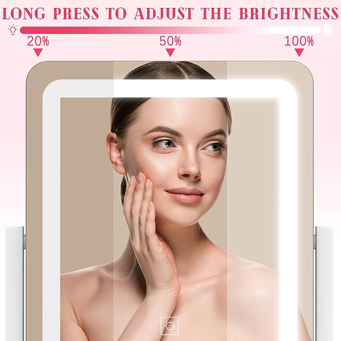 ROLOVE Vanity Mirror with Lights, 12.6"x15" LED Makeup Mirror with Lights - Image 4