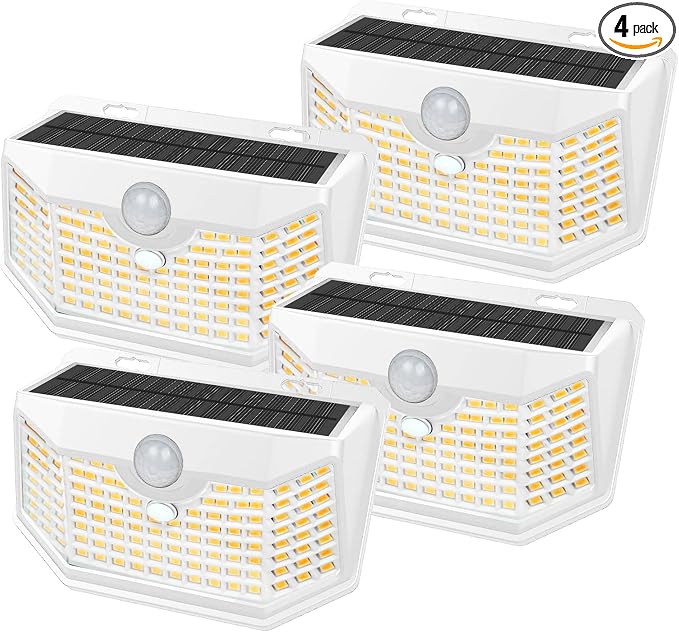 HMCITY 120 LED Solar Lights Outdoor by LightingUpYourLife