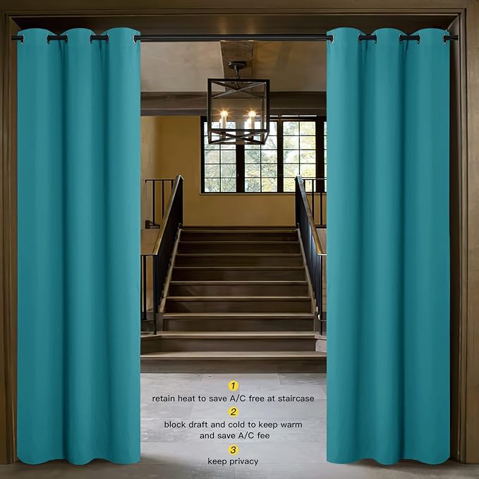 NICETOWN Sound Barrier Door Curtain, Laundry Divider - Image 2