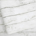 Abyssaly Peel and Stick Wallpaper 17.7" X 118" White Gray Wood Shiplap Contact by Abyssaly